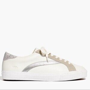 Madewell Sidewalk Sneakers In Silver Suede NWOT